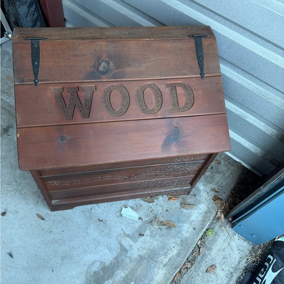 Rustic Brown Wooden Storage Box